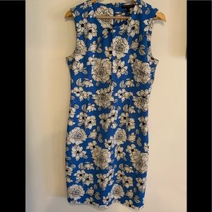Banana Republic Blue Flowered Work Dress